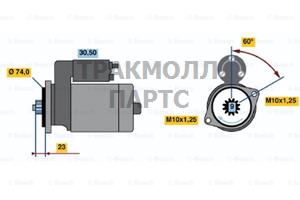 СТАРТЕР  12V 1KW - 0986014511