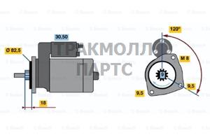 СТАРТЕР  12V 1.7KW - 0986015320