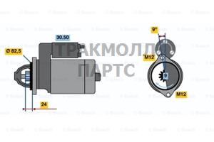 СТАРТЕР  12V 2.2KW - 0986015540