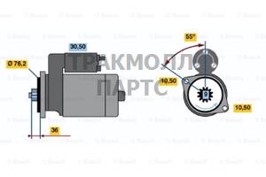 СТАРТЕР  12V 0.95KW - 0986016370