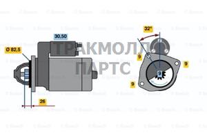 СТАРТЕР  12V 2.2KW - 0986017010