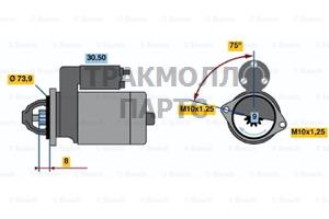 СТАРТЕР  12V 0.8KW - 0986017561