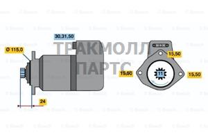 СТАРТЕР  24V 6.6KW - 0986017850