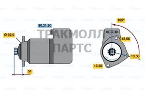 СТАРТЕР  24V 5.4KW - 0986018000