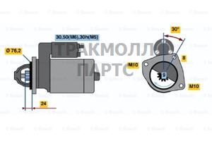 СТАРТЕР  12V 1.4KW - 0986018460