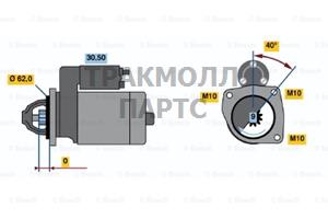 СТАРТЕР  12V 1.1KW - 0986018581