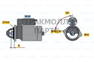 СТАРТЕР  12V 1.1KW - 0986018690