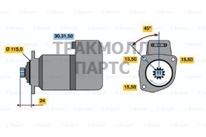 СТАРТЕР  24V 6.6KW - 0986018810