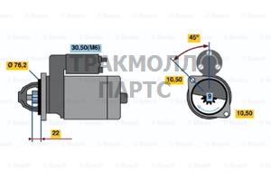 СТАРТЕР  12V 1.7KW - 0986019970