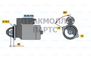 СТАРТЕР  12V 1KW - 0986019991