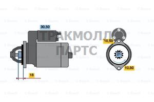 СТАРТЕР  12V 1.4KW - 0986020741