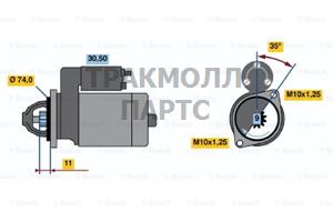 СТАРТЕР  12V 0 8KW BOSCH - 0986020761