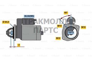 СТАРТЕР  12V 1.4KW - 0986023500