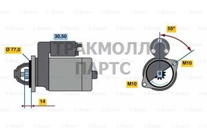 СТАРТЕР  12V 0.9KW - 0986023630