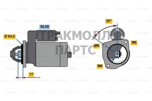 СТАРТЕР  12V 0.9KW - 0986023740