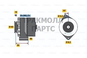 ГЕНЕРАТОР BOSCH - 0986030910