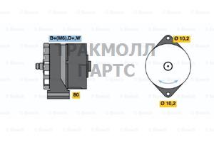 ГЕНЕРАТОР  28V 35A - 0986031250