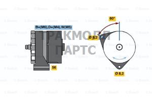 ГЕНЕРАТОР  14V 65A - 0986031330