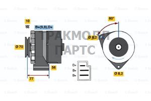 ГЕНЕРАТОР BOSCH - 0986031390