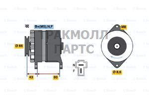 ГЕНЕРАТОР BOSCH - 0986032431