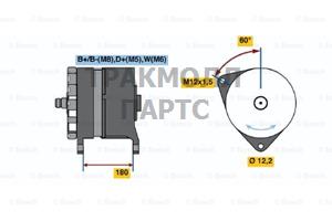 ГЕНЕРАТОР  28V 120A - 0986034610