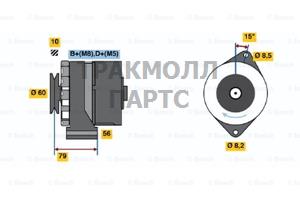 ГЕНЕРАТОР  14V 65A - 0986035010