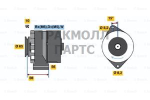 ГЕНЕРАТОР  14V 70A - 0986036250