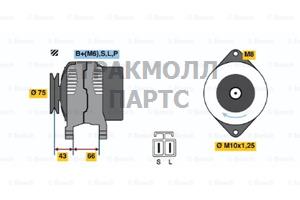 ГЕНЕРАТОР  14V 65A - 0986037491