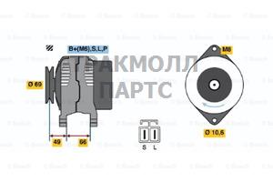 ГЕНЕРАТОР BOSCH - 0986037691