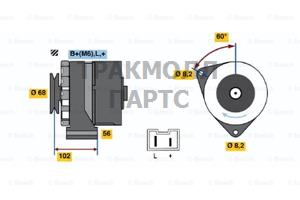 ГЕНЕРАТОР BOSCH - 0986037781