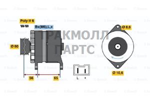 ГЕНЕРАТОР  14V 70A - 0986038851