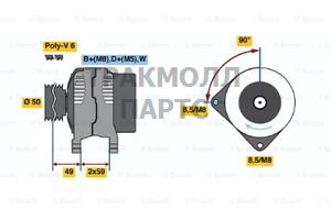 ГЕНЕРАТОР  14V 70A - 0986039540