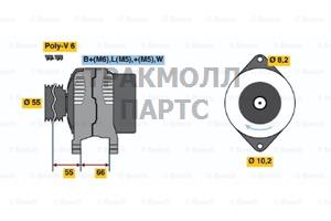 ГЕНЕРАТОР  14V 80A - 0986040241