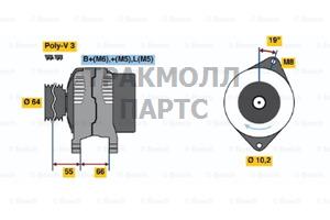 ГЕНЕРАТОР  14V 110A - 0986041421