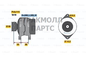 ГЕНЕРАТОР  14V 120A - 0986042151