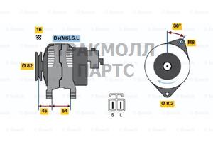 ГЕНЕРАТОР  14V 75A - 0986042281