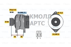 ГЕНЕРАТОР  14V 90A - 0986042921