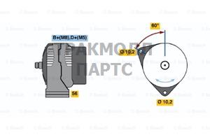 ГЕНЕРАТОР  14V 143A - 0986043130