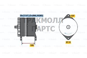 ГЕНЕРАТОР  14V 110A - 0986043480