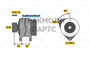 ГЕНЕРАТОР  14V 120A - 0986044530