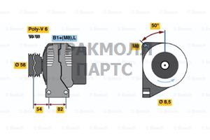 ГЕНЕРАТОР  14V 140A - 0986044900