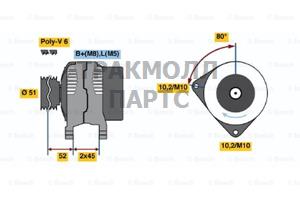 ГЕНЕРАТОР  14V 120A - 0986045211