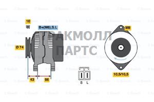 ГЕНЕРАТОР  14V 60A - 0986045501