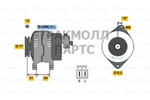 ГЕНЕРАТОР  14V 75A - 0986045951