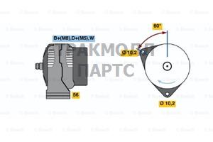 ГЕНЕРАТОР  14V 90A - 0986046000