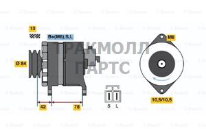 ALTERNATOR BOSCH - 0986046421