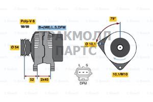 ГЕНЕРАТОР  14V 150A - 0986049161