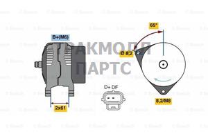 ГЕНЕРАТОР  14V 90A - 0986049750