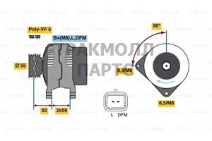 ГЕНЕРАТОР  14V 150A - 0986080290