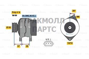 ГЕНЕРАТОР  14V 70A - 0986080590